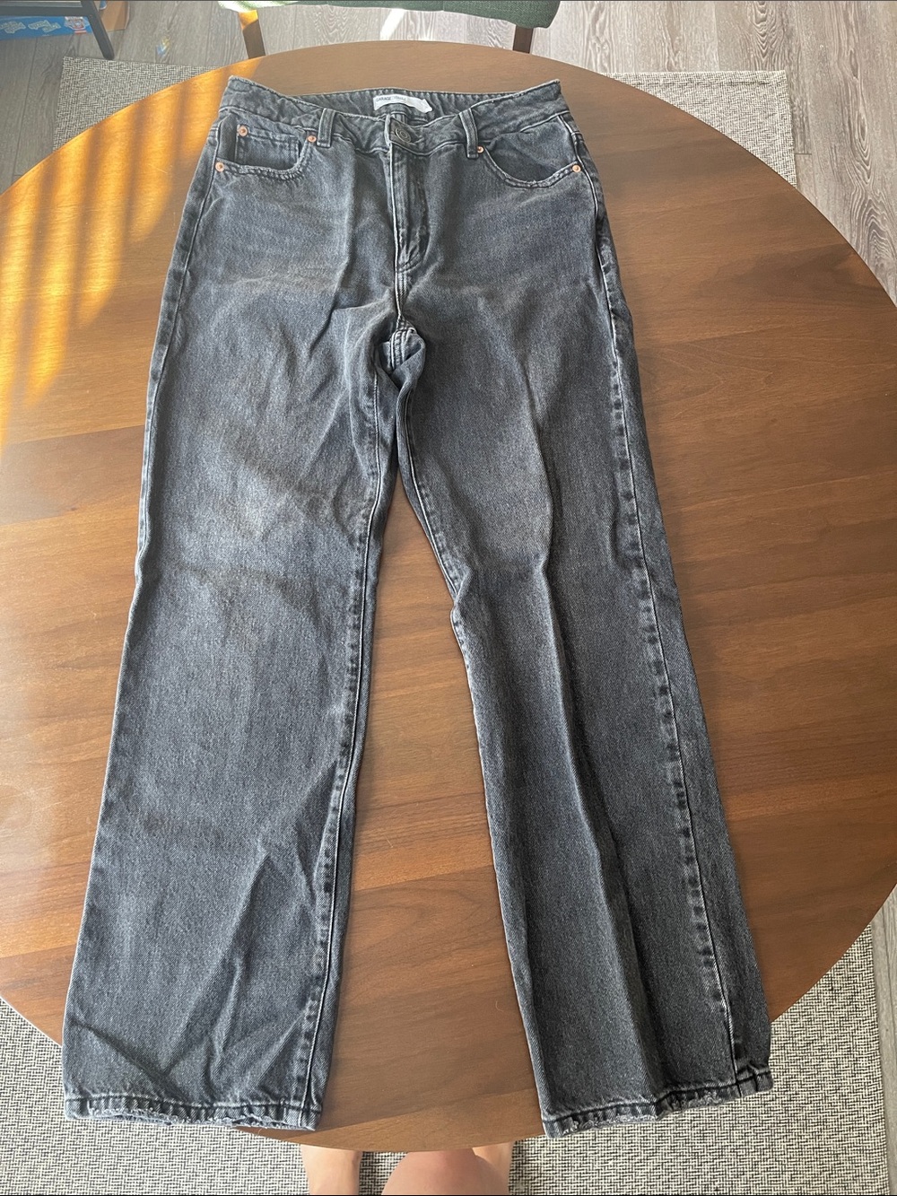 Women's High-Rise 90s Straight Leg Jeans — Washed Black